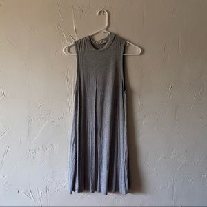 GRAY FLOWY TANK DRESS